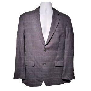 Michael Kors Wool Sports Coat Jacket Men’s Size 38R Navy Blue Striped Separate